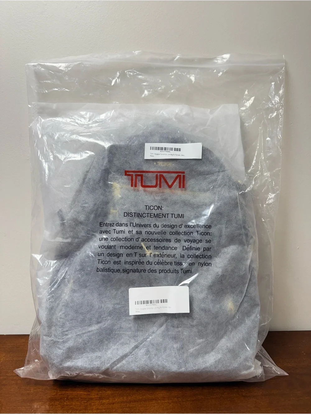 Tumi Black Nylon Backpack with Gold-Tone Hardware